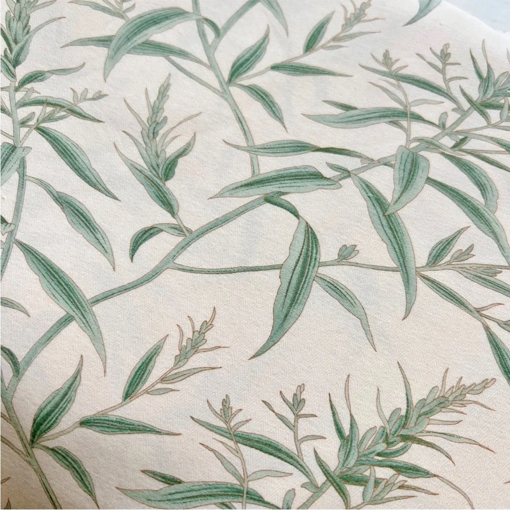 Ralph Lauren Desert Plains Perennial KING Duvet Cover Sateen Vintage Cream Green